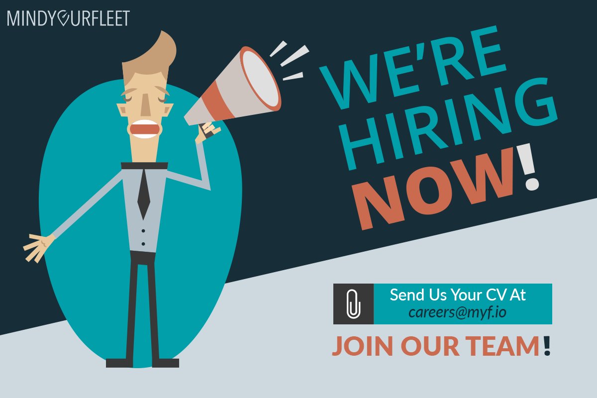 mindyourfleet's tweet photo. Passionate with a knack to build disruptive technology. Did we just describe you?

Send us your CV at careers@myf.io. #HiringNow https://t.co/o7ibFbFXQB