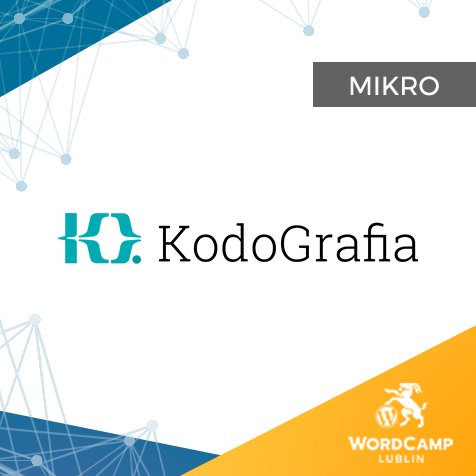 WordCampPolska's tweet photo. Dzięki za wsparcie @kodografia podobno współpracują z agencjami interaktywnymi i grafikami w zakresie front-end i WordPress. https://t.co/8m7Qq8xmlB