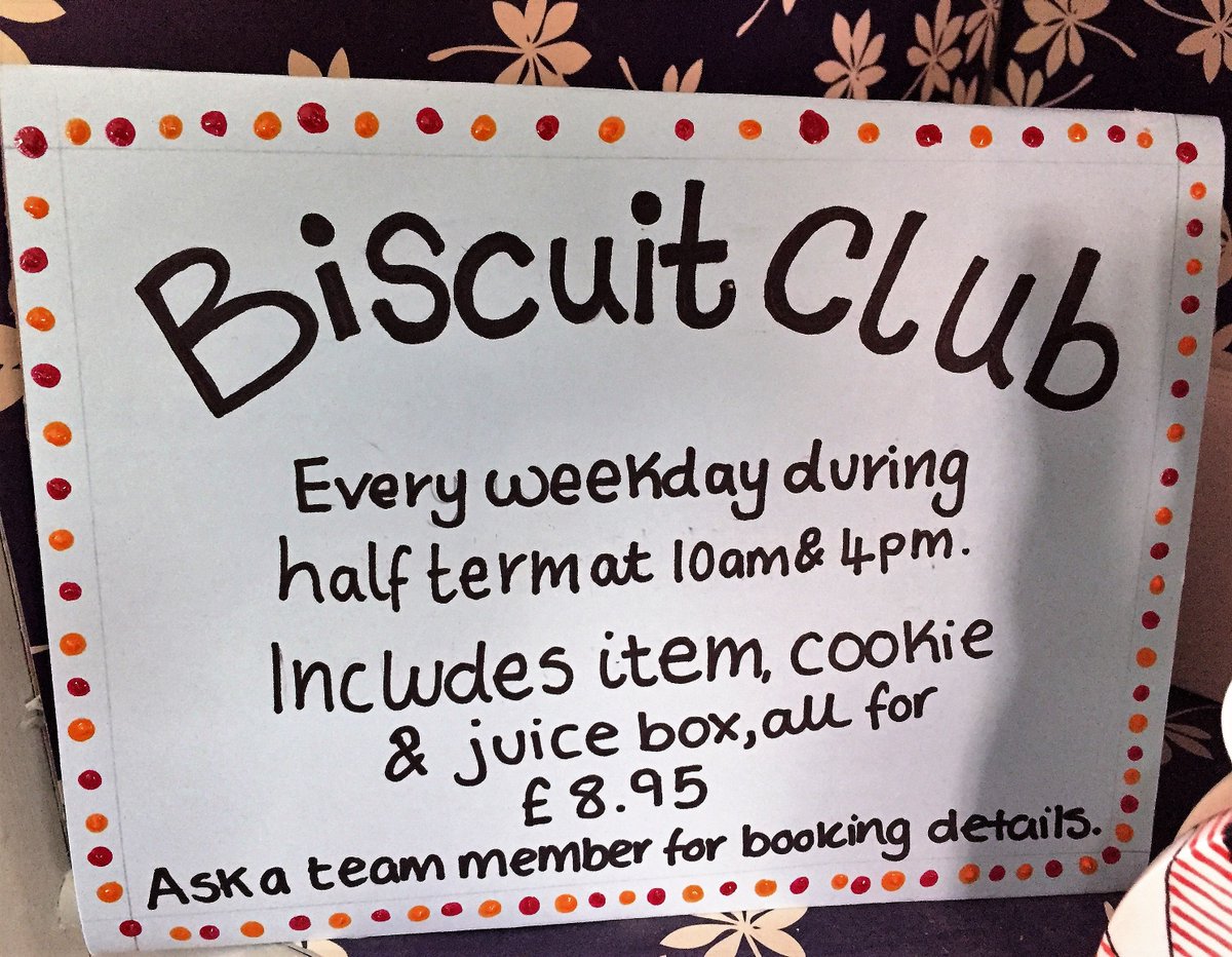 beanandbrush's tweet photo. Biscuit Club is on today at 10am or 4pm.
Includes an item, juice &amp; a cookie for £8.95 #saletown #halfterm #beanandbrush https://t.co/ngFklNH2Da