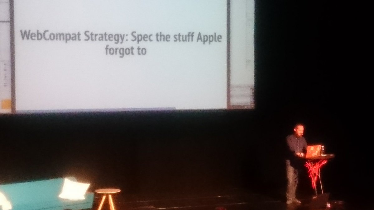 it_vegard's tweet image. @miketaylr sharing his #webcompatibility secrets at @web_rebels. #SpecTheStuffAppleForgotTo