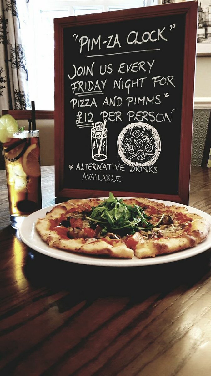 Oh yes 'Pim-za' Clock at the @thepoetlaureate on Friday nights. What better way to start your weekend? #poundbury #celebratingpoundbury