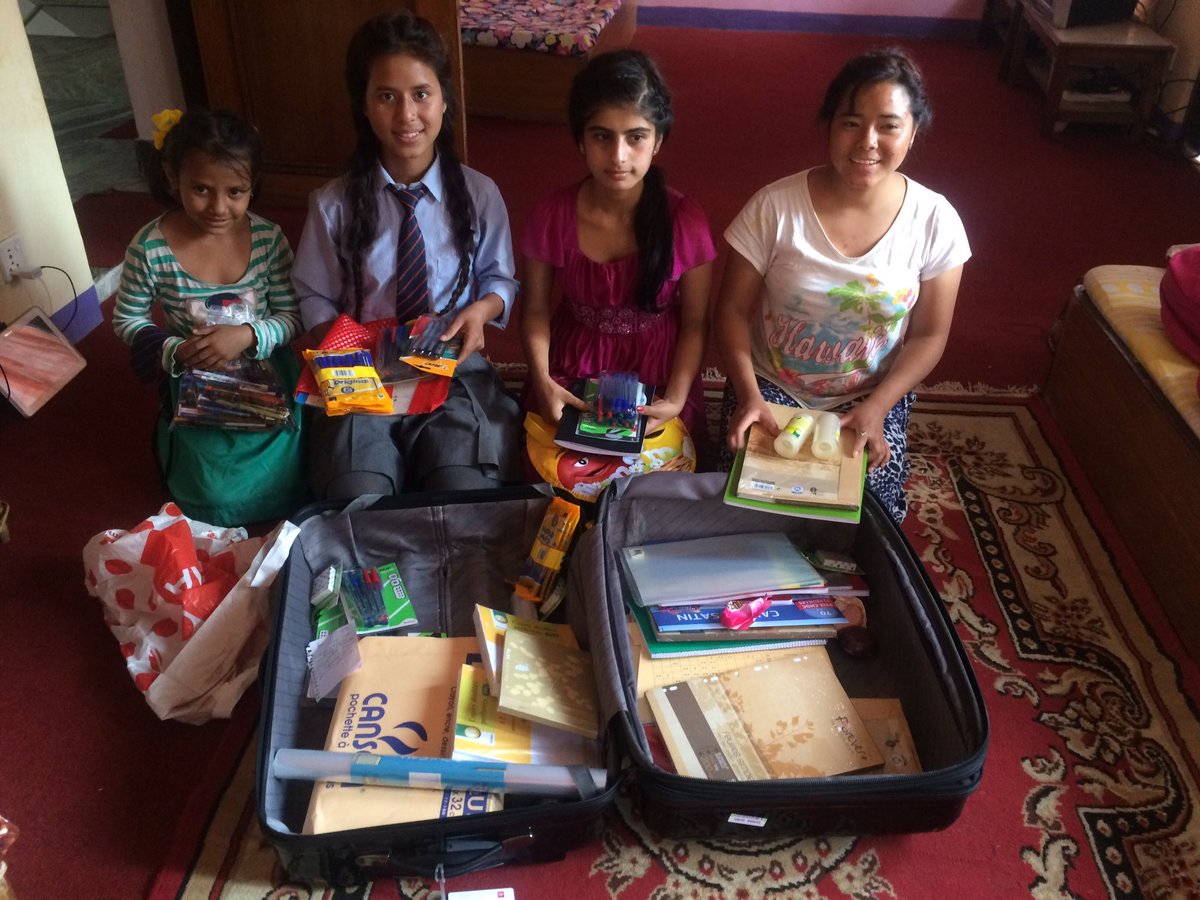 SameerMoHero1's tweet photo. Thank you so much Jennifer sending school material for our kids from France https://t.co/VpYdBzbzrm