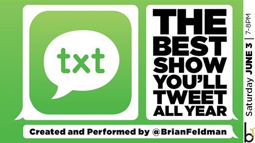 TheBackyardClan's tweet photo. #txtshow  at Backyard.Created and Performed by @BrianFeldman 
The performer recites anonymous tweets written by a live, in-person audience. https://t.co/pBLcxlezFu