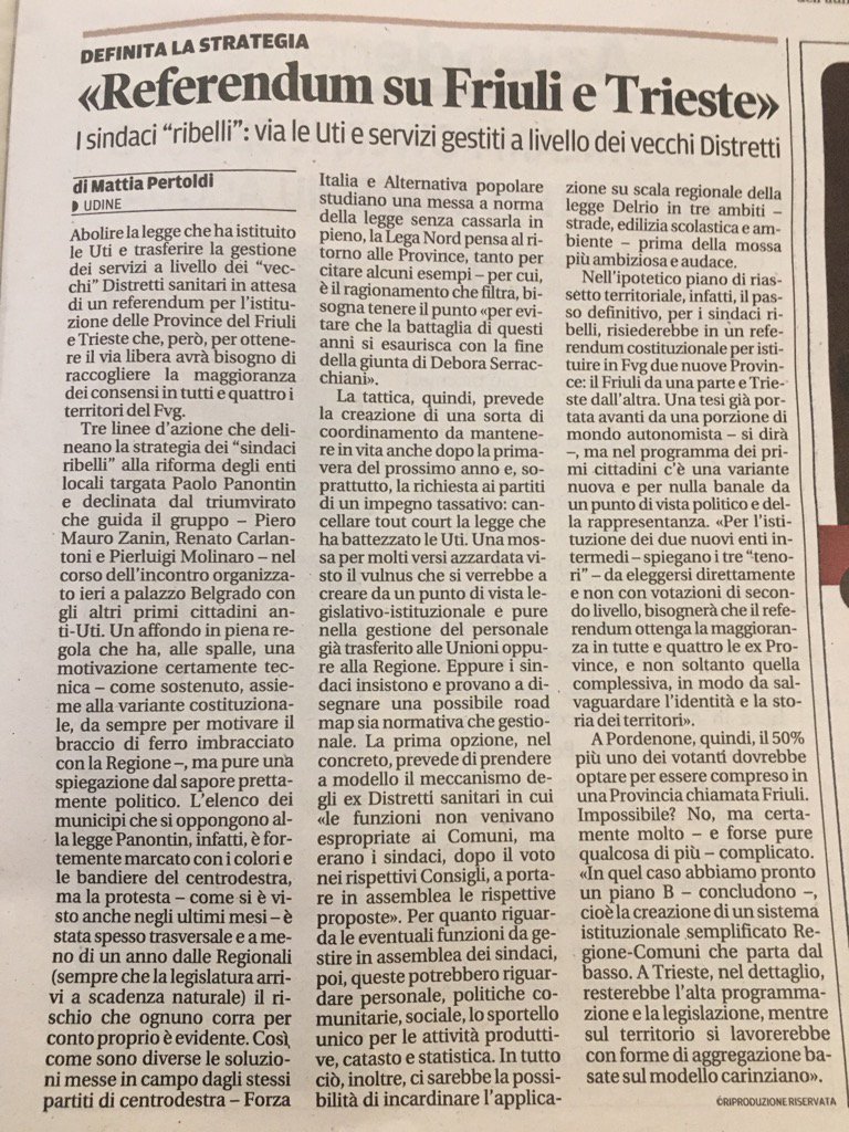 pluigimolinaro's tweet photo. #idee #proposte X ricostruire il #ModelloFVG #disgregato dalla #Serracchiani #FuarceFriûl @OmarMonestier @ZaninMauro https://t.co/YPc1G2l6oL