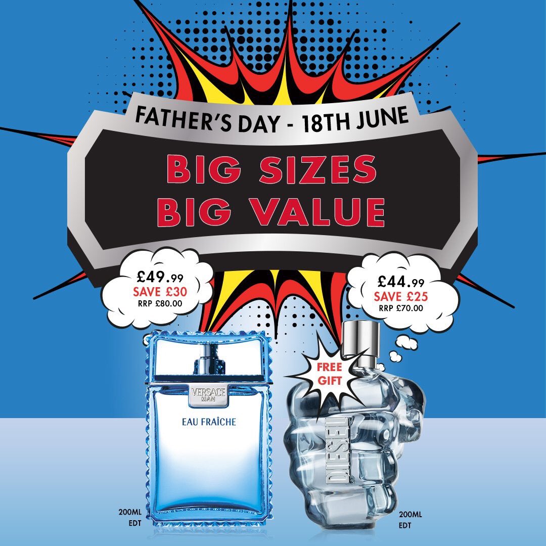 TPSSolihull's tweet photo. Big sizes and even BETTER value 💥 #perfume #Solihull #fathersday https://t.co/iOzEH7qRwc