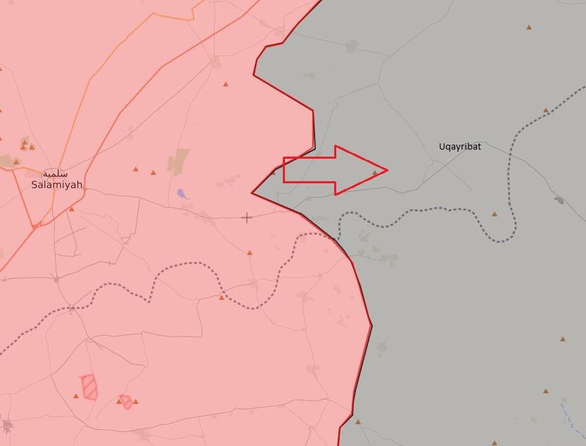 fratipoganbur's tweet image. Сирийская армия при поддержке ВКС РФ начала крупномасштабное наступление против террористов ИГ к западу от н.п. Укайрибат на востоке Хамы