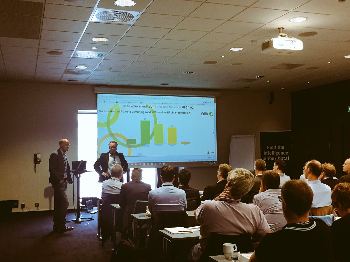 myclimber's tweet photo. #datasäkerhet &amp; #datakvalitet är de främsta utmaningarna med #selfservice BI enligt deltagarna på #qliksensetour i Malmö https://t.co/7zGIt4mD5i