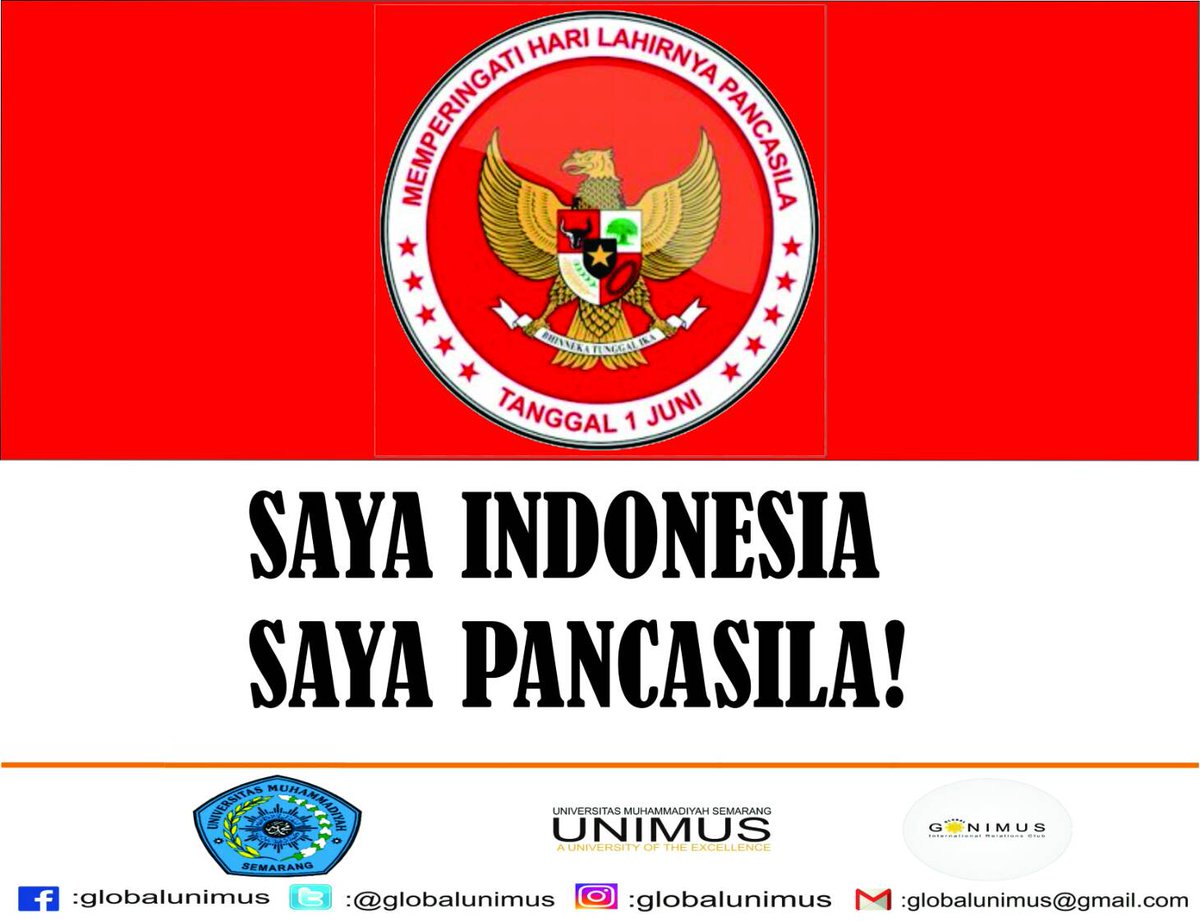 globalunimus's tweet photo. Saya Indonesia, Saya Pancasila! https://t.co/FptPiS6DC7