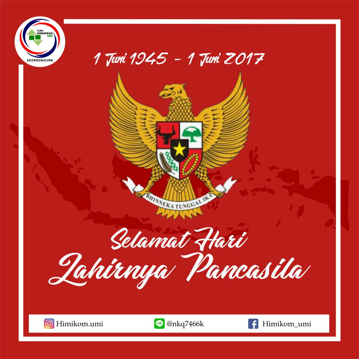 Selamat Hari Pancasila

#SayaIndonesiaSayaPancasila 
#PekanPancasila2017 
#salammerahbiru 
#salamkomunikasi
#PENGARUHI