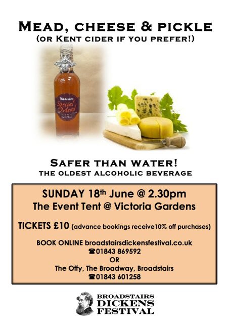 #Dickens80 Fathers Day pressie? Mead cheese &amp; pickle SUN 18 June Followed by Victorian Magic show Fun for everyone #Broadstairs @VisitThanet