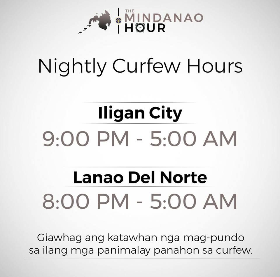 MarchingHere's tweet photo. Looks like the curfew hours in Iligan and LDN will be a challenge for those who go out to the masjid for the fajr and taraweeh prayers. :( https://t.co/rYo6vZuA52