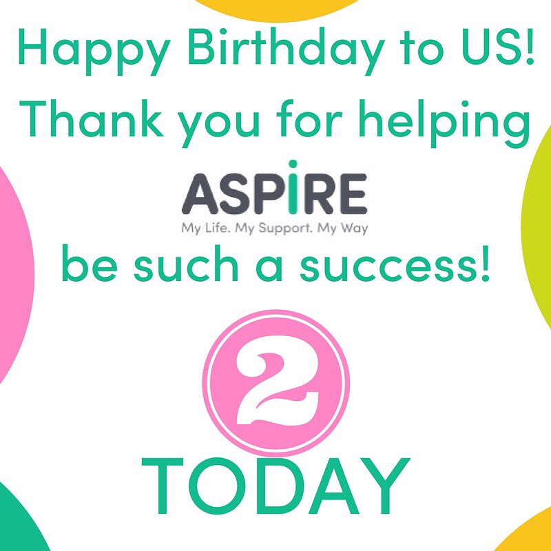 AspireSalford's tweet photo. Happy 2nd Birthday to US! Thank you for helping Aspire be such a success! https://t.co/O4Ho6FZYBf