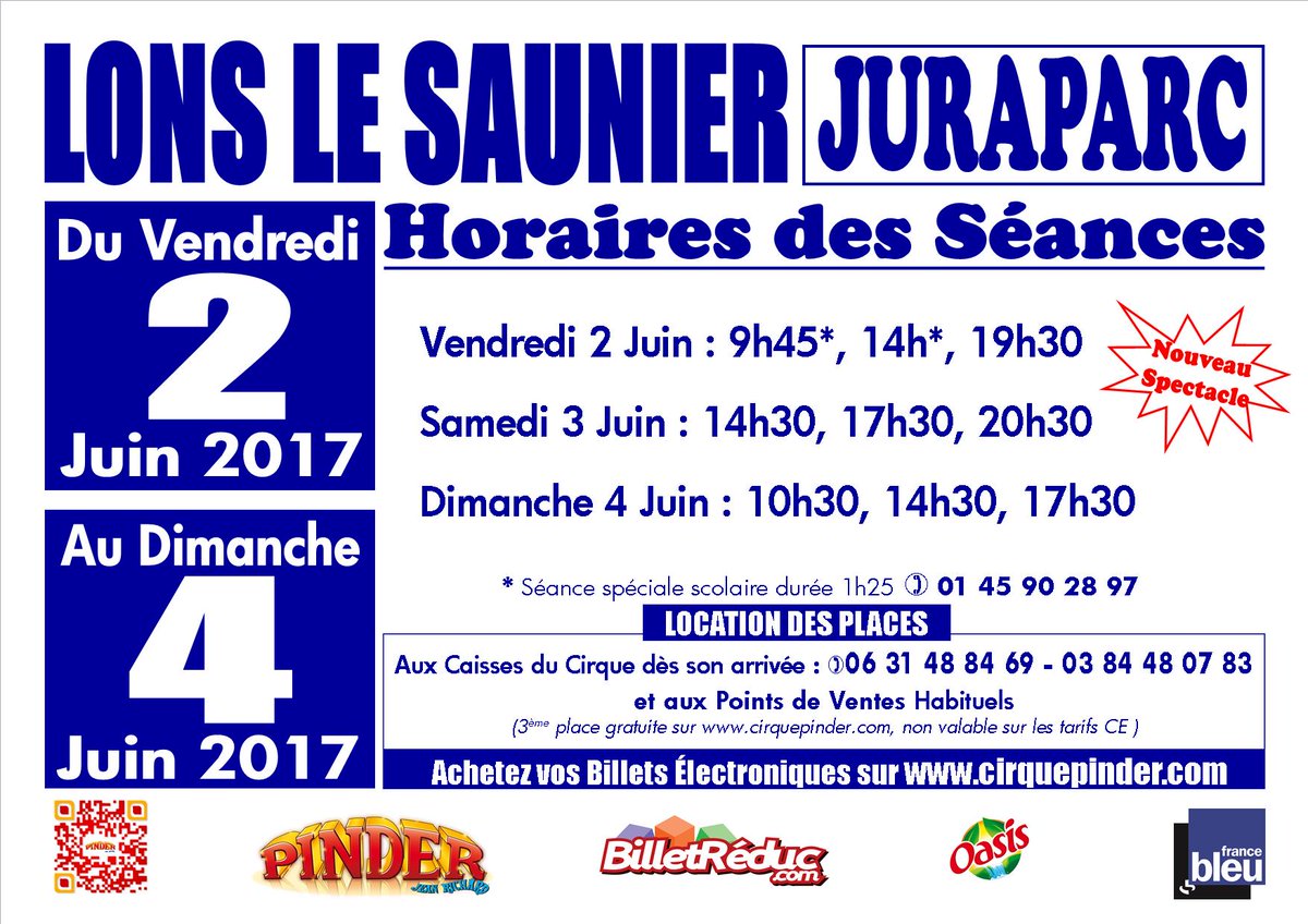 Cirque Pinder (@cirquepinder) on Twitter photo Dès demain retrouvez notre #spectacle #Pinder2017 à <a href="/Lons_le_Saunier/">Lons-le-Saunier</a> au #Juraparc jusqu'à dimanche. A vos agendas=> cirquepinder.com/reservation/lo… Dès demain retrouvez notre #spectacle #Pinder2017 à <a href="/Lons_le_Saunier/">Lons-le-Saunier</a> au #Juraparc jusqu'à dimanche. A vos agendas=> cirquepinder.com/reservation/lo…