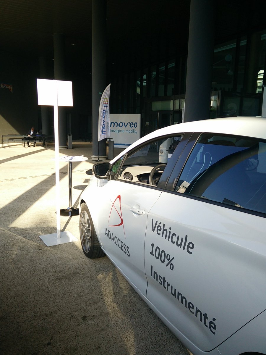ADACCESS &amp; sa Démo Car Renault Zoé 100% instrumentée : rdv aujourd'hui au salon Imagine Mobility Forum <a href="/Estaca_twit/">ESTACA</a> par @pole_moveo #IMF17