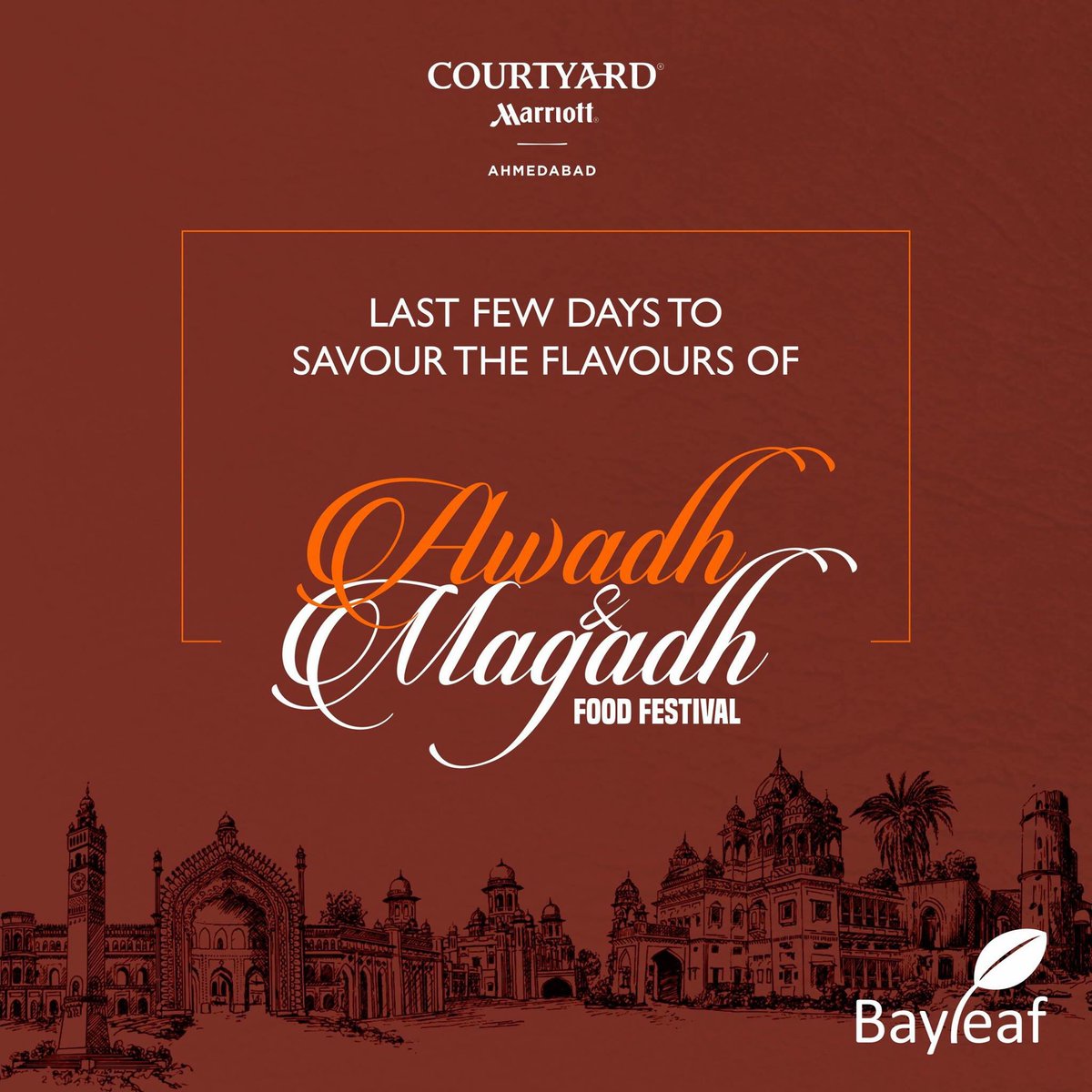 CYAhmedabad's tweet photo. Last few day to relish scrumptious flavours.
Visit: https://t.co/SoLpideeQI
or call us at +917966185000
#CYAhmedabad #Awadhi #Magdhi https://t.co/QGeiID14Xw