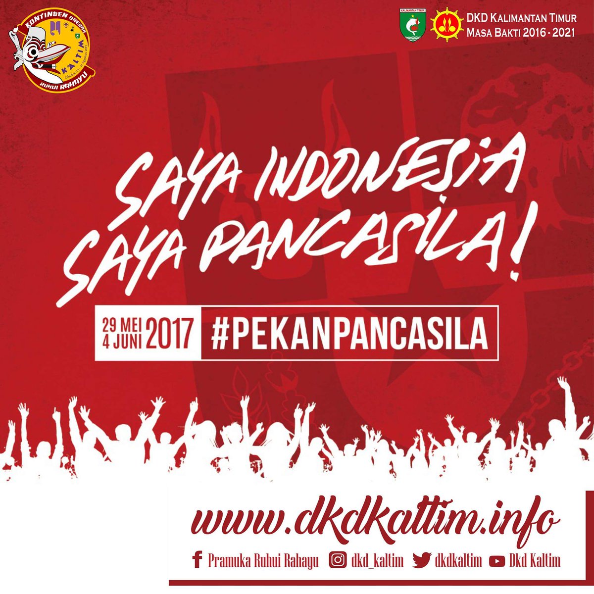 dkdkaltim's tweet photo. SELAMAT HARI PANCASILA
1 Juni 1945 - 1 Juni 2017

Saya Indonesia! Saya Pancasila!

#PekanPancasila #GerakanPramuka #dkdkaltim
#kondakaltim https://t.co/wH945gMhFQ