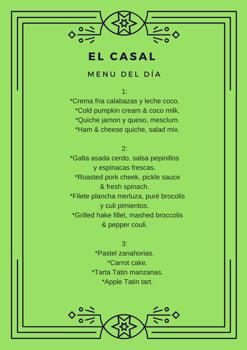 elcasalcafe's tweet photo. Nuestro menú de hoy tiene todo lo que puedas soñar... Sí, #tatin de postre 😎 https://t.co/ex42v58Mwn