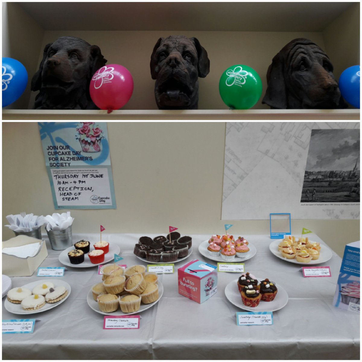 hopetowndarl's tweet photo. Visit the museum today and buy a cupcake to support our Cupcake Day for Alzheimer's Society! #cupcakeday #Darlington https://t.co/nb7TIgIkJL
