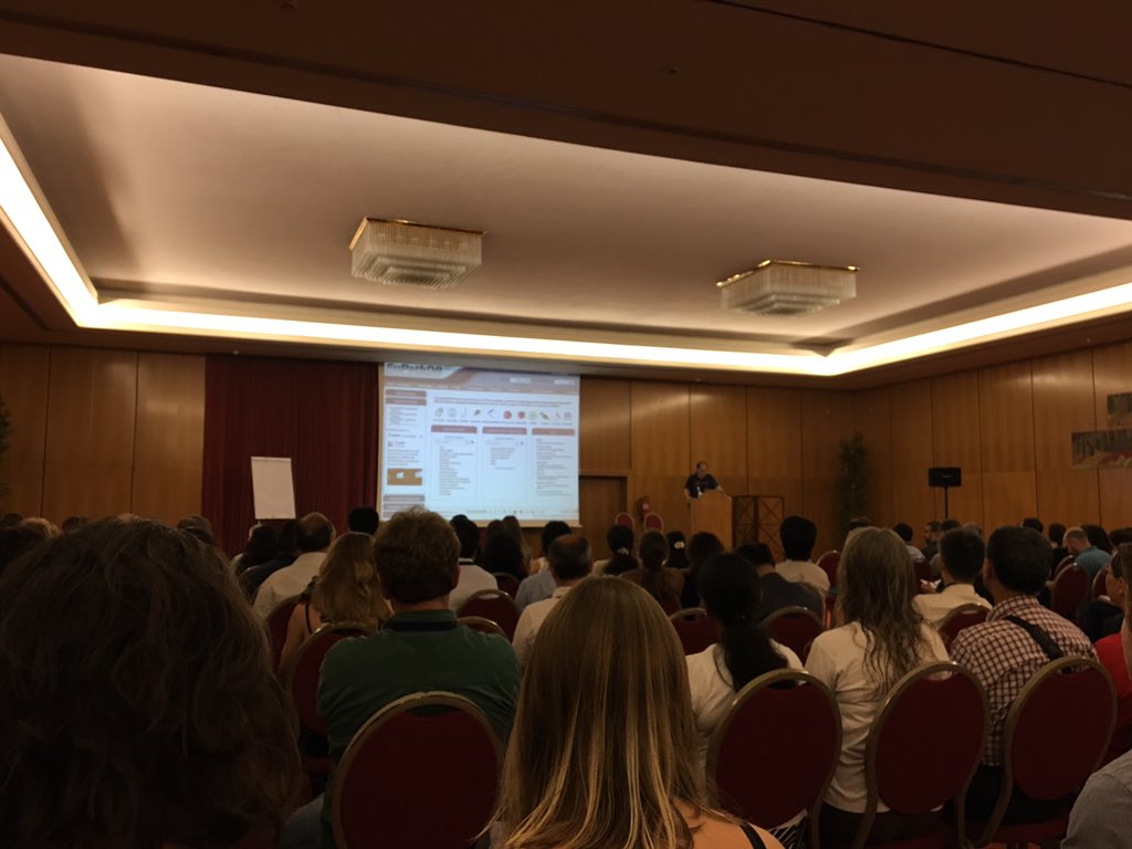 veupathdb's tweet image. First talk at #toxo14 by David Roos @dsro5os highlighting what&apos;s new in #toxodb and efforts to improve annotation