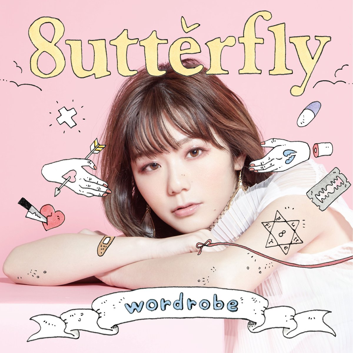 8utterfly8's tweet photo. ワーナーミュージックより2017/7/19リリースするnew album『wordrobe』(ワードローブ)のジャケ公開 様々な雑誌等で活躍しているガールズクリエイターズと一緒に愛のあるジャケットができました🦋収録曲も公開!! 
https://t.co/JyTQTMWFkK https://t.co/ereYBAC7rj
