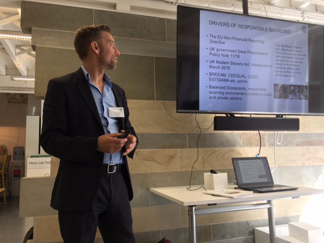 Dave Knight on the drivers for #ResponsibleSourcing in the #construction industry at the launch of the new @CIRIAnetwork Handbook