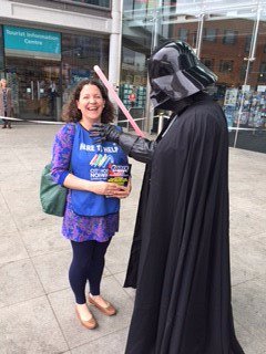 Really enjoying the Norwich Gaming Festival however Darth Vader didn't need any help! #NGF2017 #StarWars #darthvader