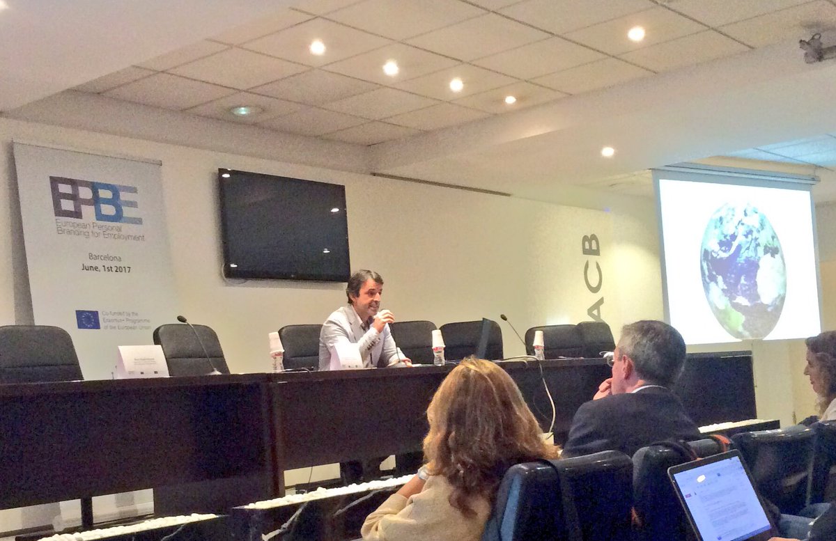 MonVall's tweet image. Now Marc Alemany dealing with the human part of personal branding #EPBEIW2017 #ErasmusPlus