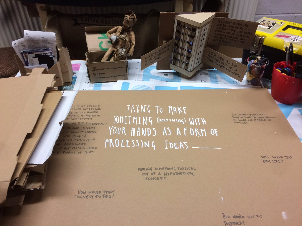 Thanks <a href="/AWOPP/">Waste Of Paint</a> for helping workshop goers process ideas through making <a href="/forFIKAsake/">forFIKAsake Glasgow</a> last night