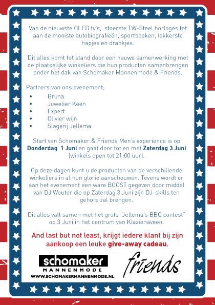 SchomakerMM's tweet photo. Vandaag de start van Men's experience bij Schomaker Mannenmode &amp; Friends Jeans in @KlazienaveenNL. #voormannen https://t.co/Iptix1mBL8