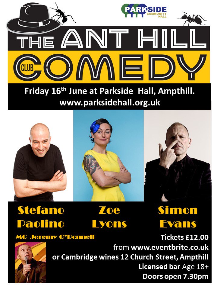 After our sell out show in April we are back 16th June! <a href="/JezODonnell/">Jeremy O'Donnell</a> will be introducing us to: <a href="/zoelyons/">Zoe Lyons</a> <a href="/TheSimonEvans/">simon evans</a> &amp; <a href="/stefanompaolini/">Stefano Paolini</a>