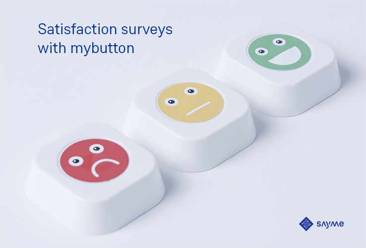 saymesensors's tweet photo. Do you really know what your customers think? Now, you know it thanks to #mybutton, #lowcost #IoT solution with @sigfox communications 🙁😐😀 https://t.co/GjTRs5T5ag