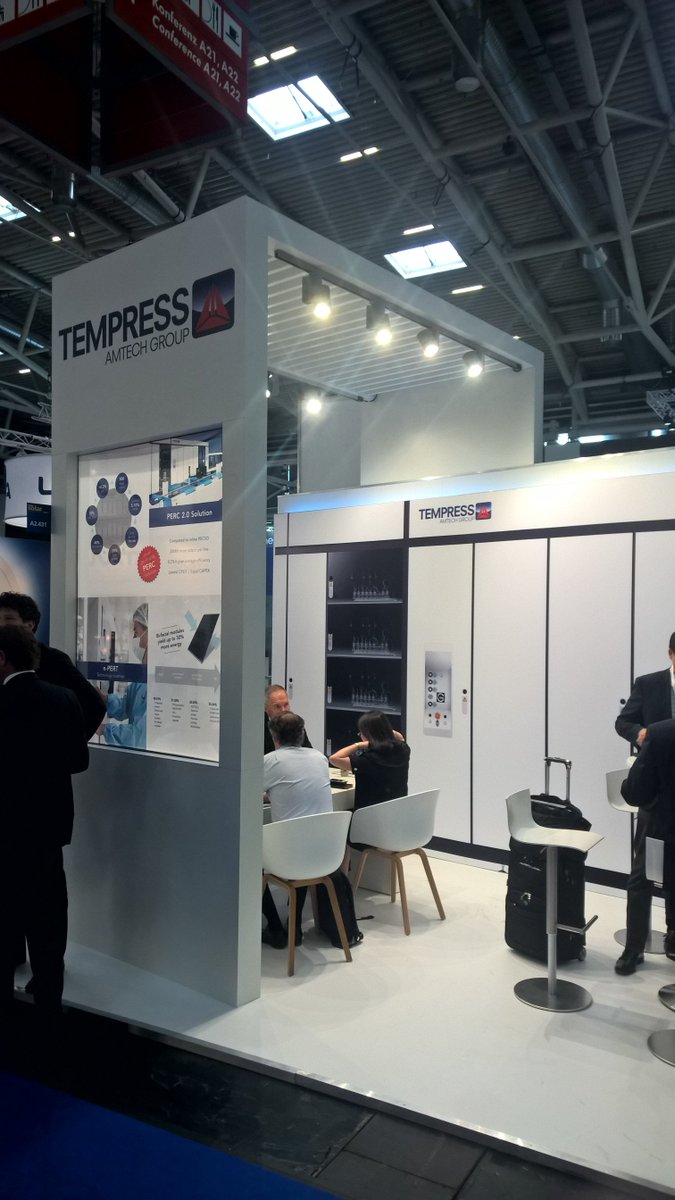 CleantechblogNL's tweet photo. En nog een vertegenwoordiging uit de @Cleantechregio op @Intersolar . #Tempress uit #Epe #cleantech https://t.co/LhGpfhOyRH