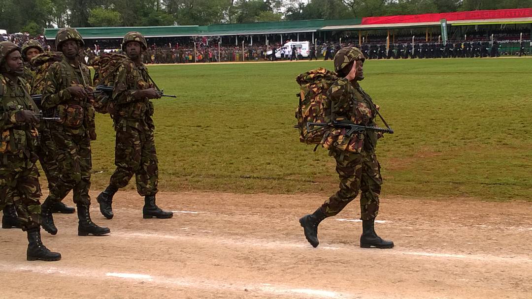 kdfinfo's tweet photo. March past by #KenyaArmy units at Kabiruini @AgriSocietyOfKe Grounds Nyeri #MadarakaDay2017 #MadarakaInNyeri #InternalSelfRule #ThisIsKDF https://t.co/yS2LDzVGxh