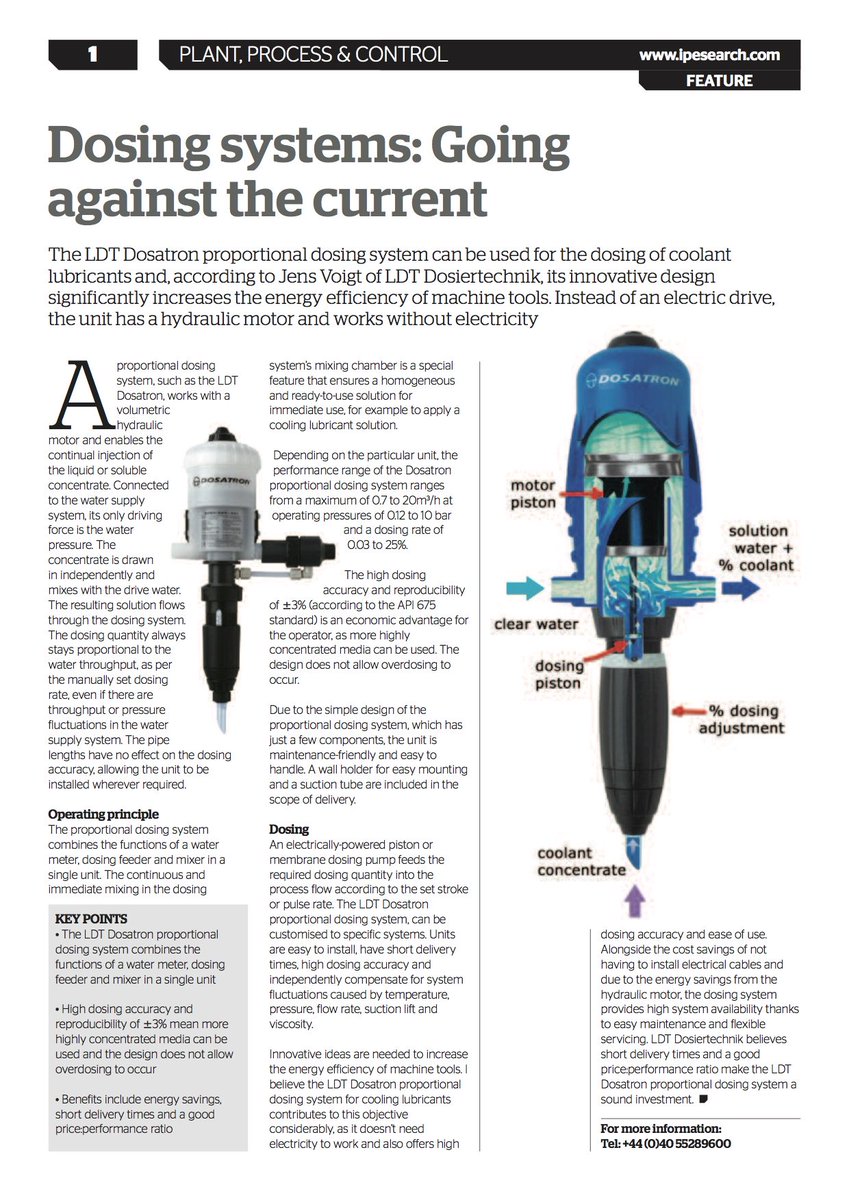 LDTDosingPumps's tweet photo. Our article on the #Dosatron proportional dosing system is out in IP&amp;E Ireland now https://t.co/F3tpBzqKbx https://t.co/p1fhENg3VQ