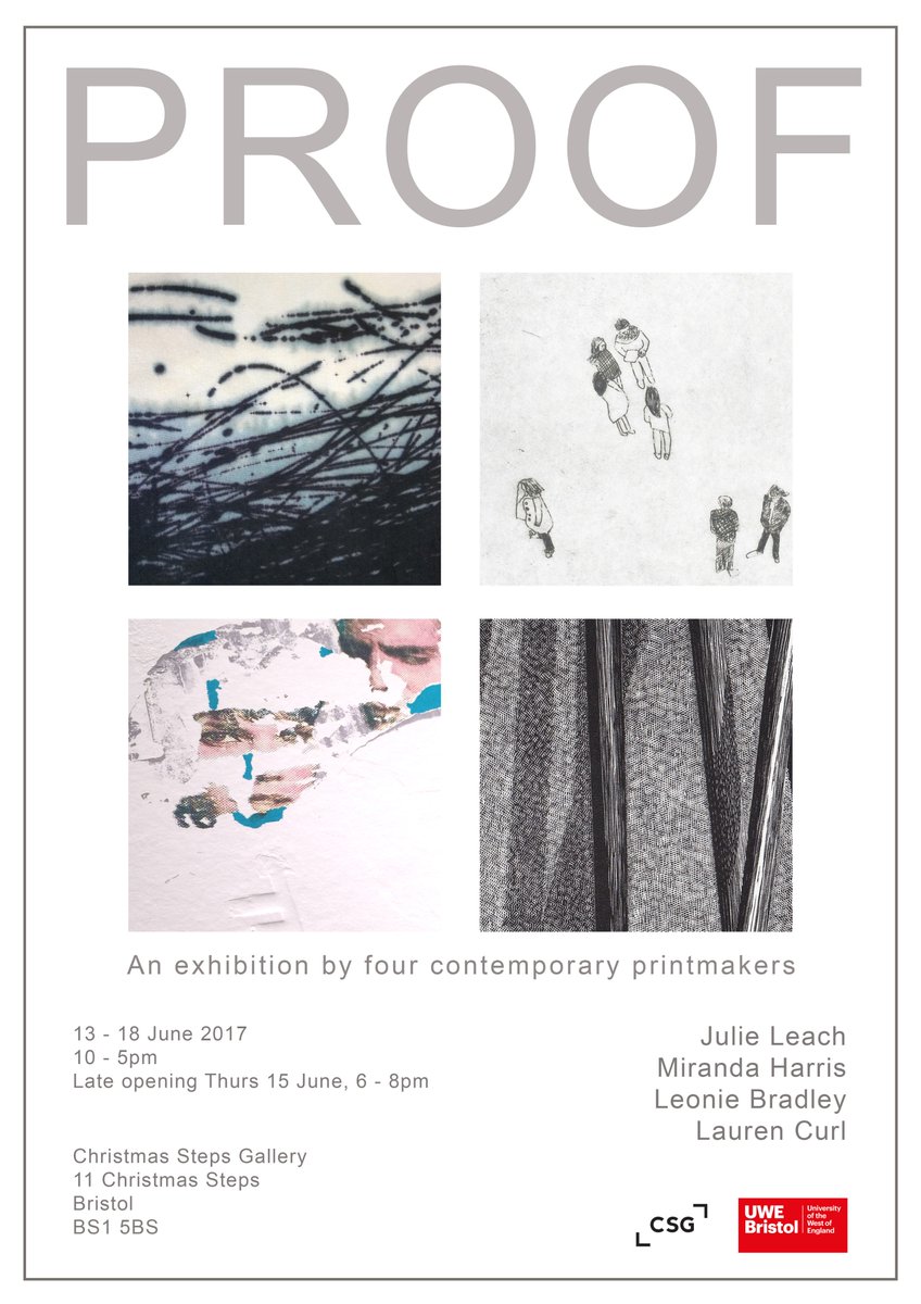 mir_harr's tweet photo. I'm in this exhibition 13-18 June with @LeonieBradley + @laurenbcurl + @julieleachart, come &amp; see some prints! @Gallery_Spaces #bristolart https://t.co/HTfLexVX5b