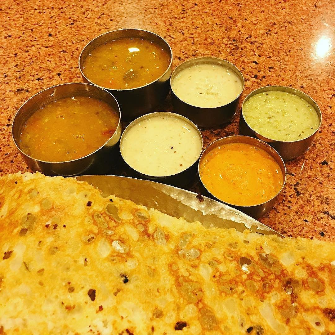 ask_local's tweet image. Thangai Rava Masala Dosa at Naivedyam #Gurgaon
.
It has grated coconut and mashed potato inside. 
.
.
#asklocal #food #travel