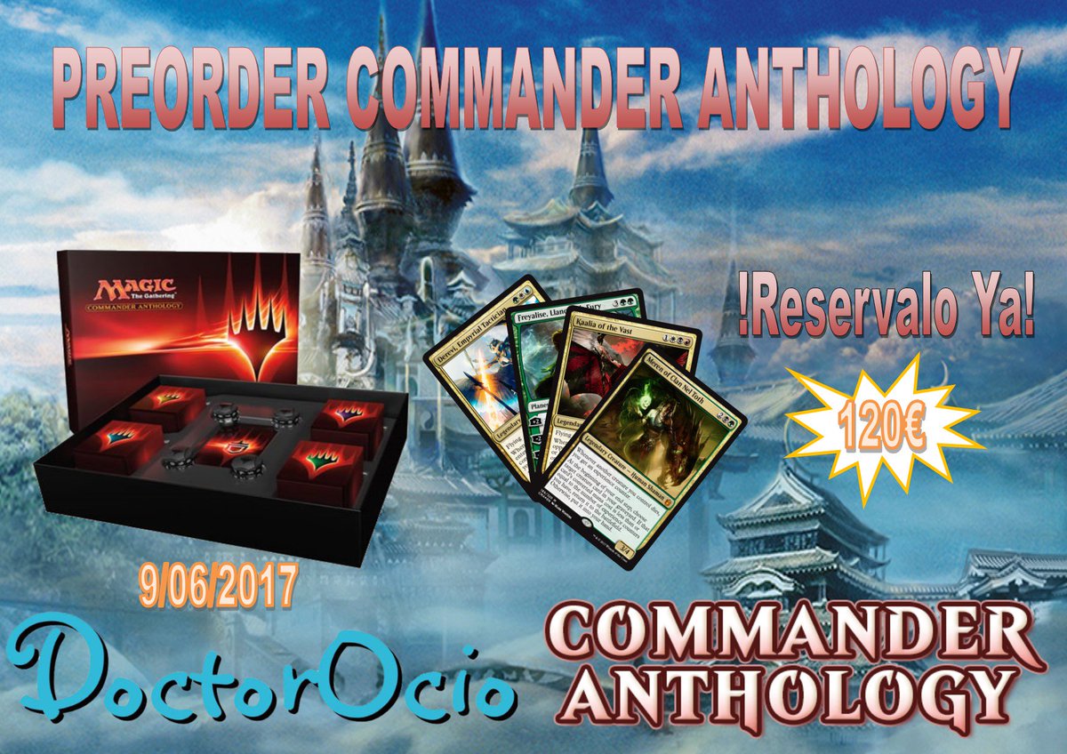 DocOcio's tweet photo. Ya llega uno de los productos más esperados #CommanderAnthology 4 de los mejores mazos de #Commander en un pack😲 !Qué ganas de jugar! https://t.co/ZMOOm8VIFk