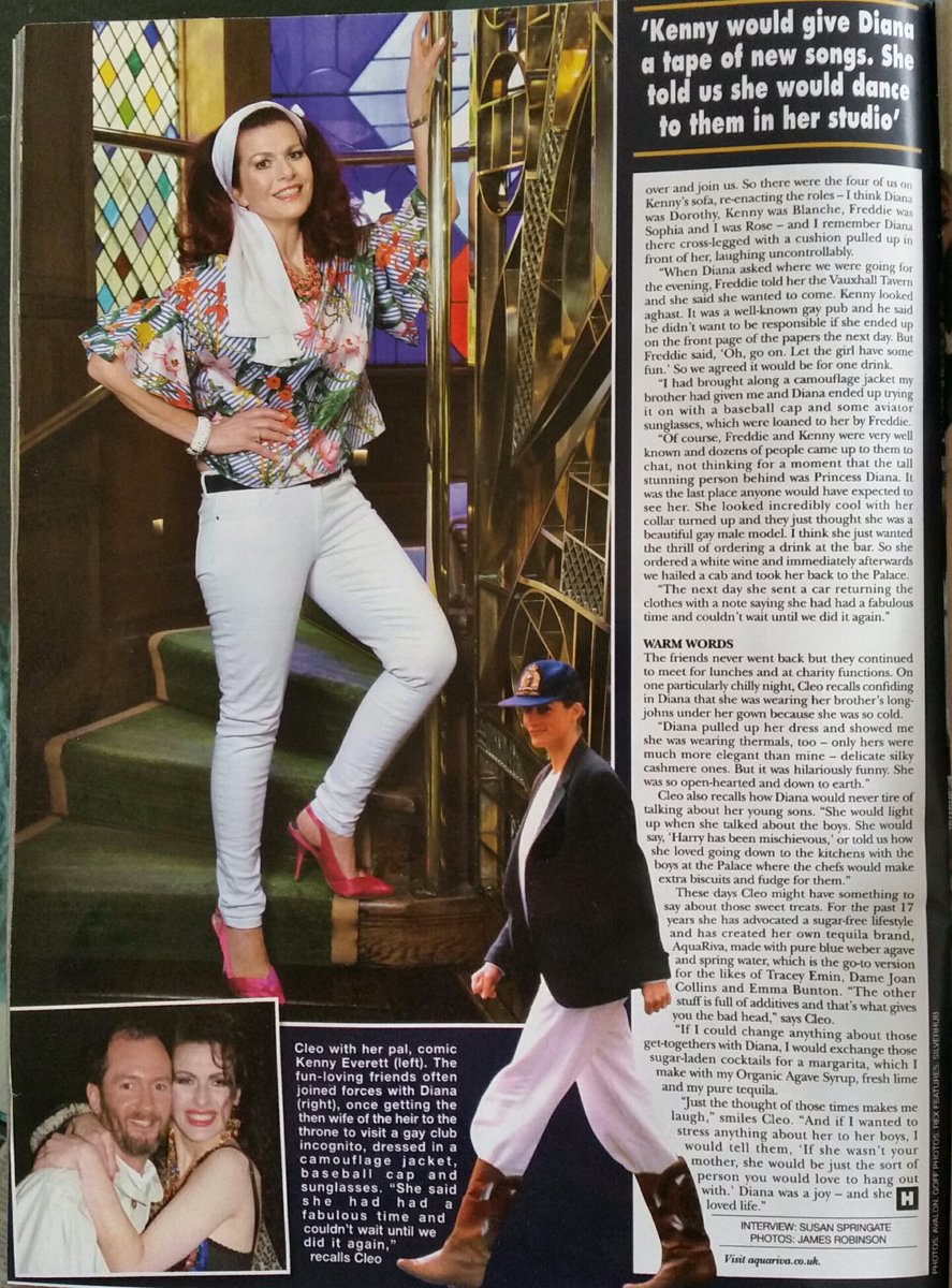 AquaRivatequila's tweet photo. OUT NOW @hellomag @cleorocos1 Fabulous stories of Princess Diana &amp; Cleo @AquaRivatequila @AquarivaSyrup dancing, cocktails &amp; #HappyTrouble https://t.co/9RZcAdKrMi