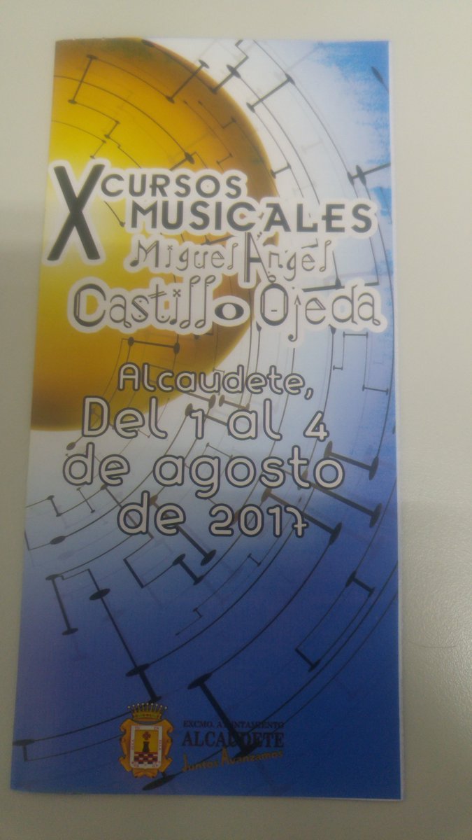 X Cursos musicales Miguel Ángel Castillo Ojeda. Alcaudete.1-4ago
cultura@alcaudete.es
alcaudete.es