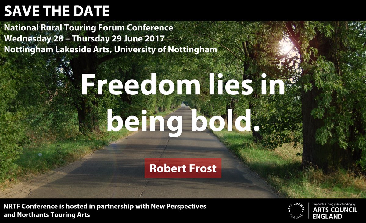 Ruraltouring's tweet photo. The NRTF Conference 2017 will be held at @LakesideArts in #Nottingham on 28/29 June. Details and booking here https://t.co/WuVOngJSB3 https://t.co/OuoMlVuSJc