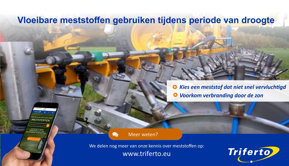 Waar moet je op letten bij gebruik van vloeibare meststoffen tijdens een periode van droogte? bit.ly/2qDMKHL #meststoffen