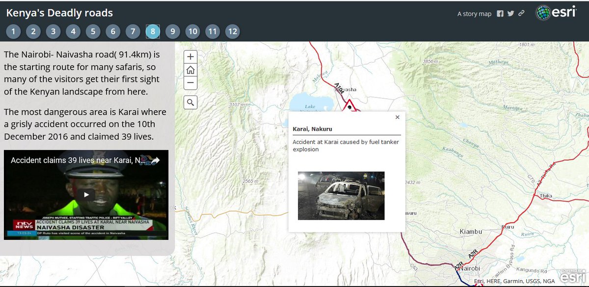 EsriMEA's tweet photo. Understanding road safety issues in #Kenya with #GIS https://t.co/DGEK1R0U9s
#storymaps #EsriApps @EsriEA https://t.co/c2wjea1Gzc