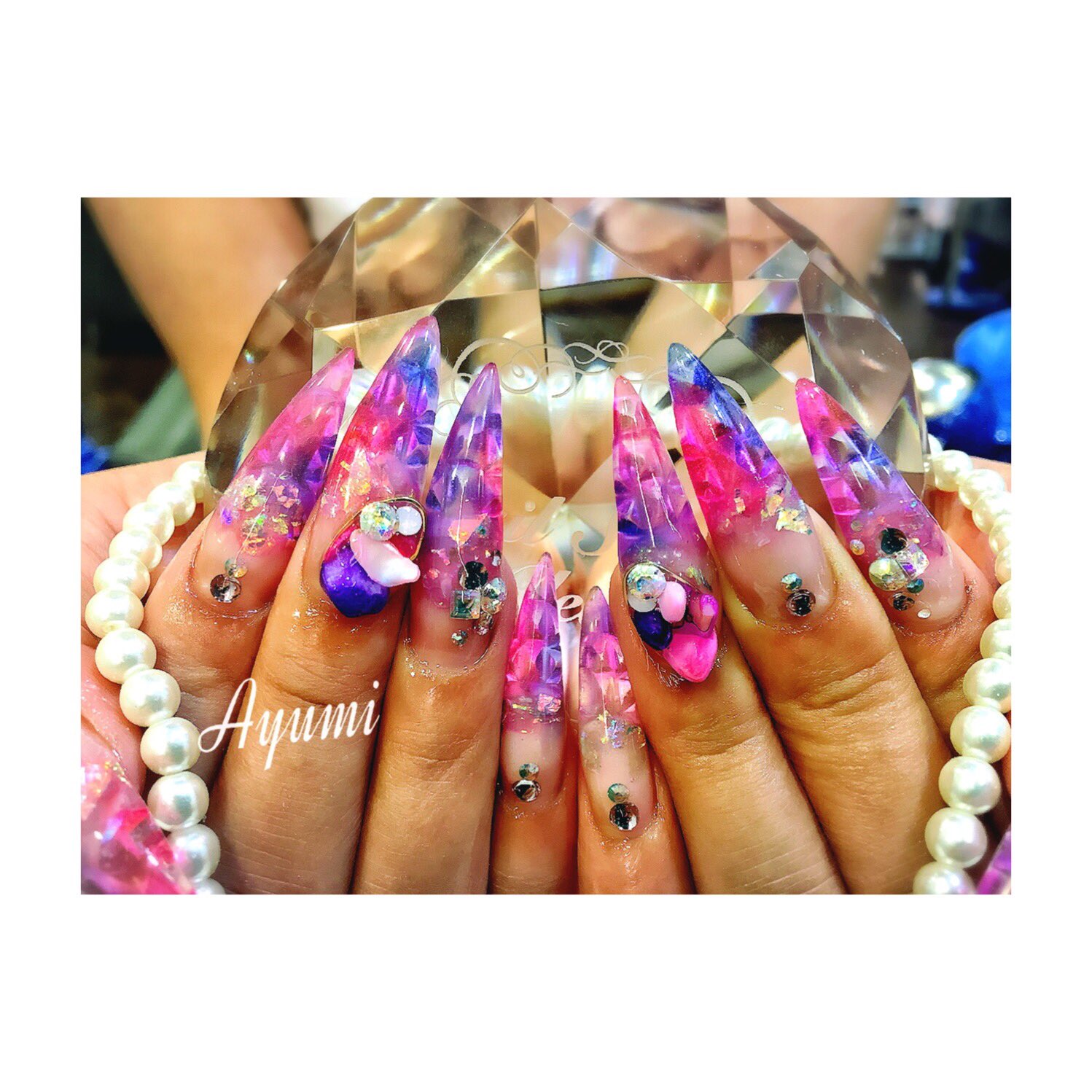 Nailsalon Clear Twitterren ステンドグラス このクリア感 綺麗 可愛い Nailsalonclear ネイルサロンクリア ネイルデザイン ネイルアート ジェルネイル スカルプ デザスカ 夏ネイル パープルネイル ステンドグラス 個性派 ネイル デザイン