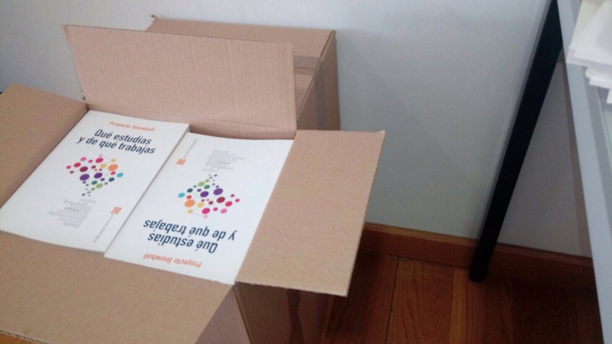 snowballproj's tweet photo. ¡Todo listo! Precio promoción de nuestro libro "Qué estudias y de qué trabajas": 6€. Podréis adquirir vuestra copia mañana 💪🏼 #tengo5minutos https://t.co/cgOLcI779a