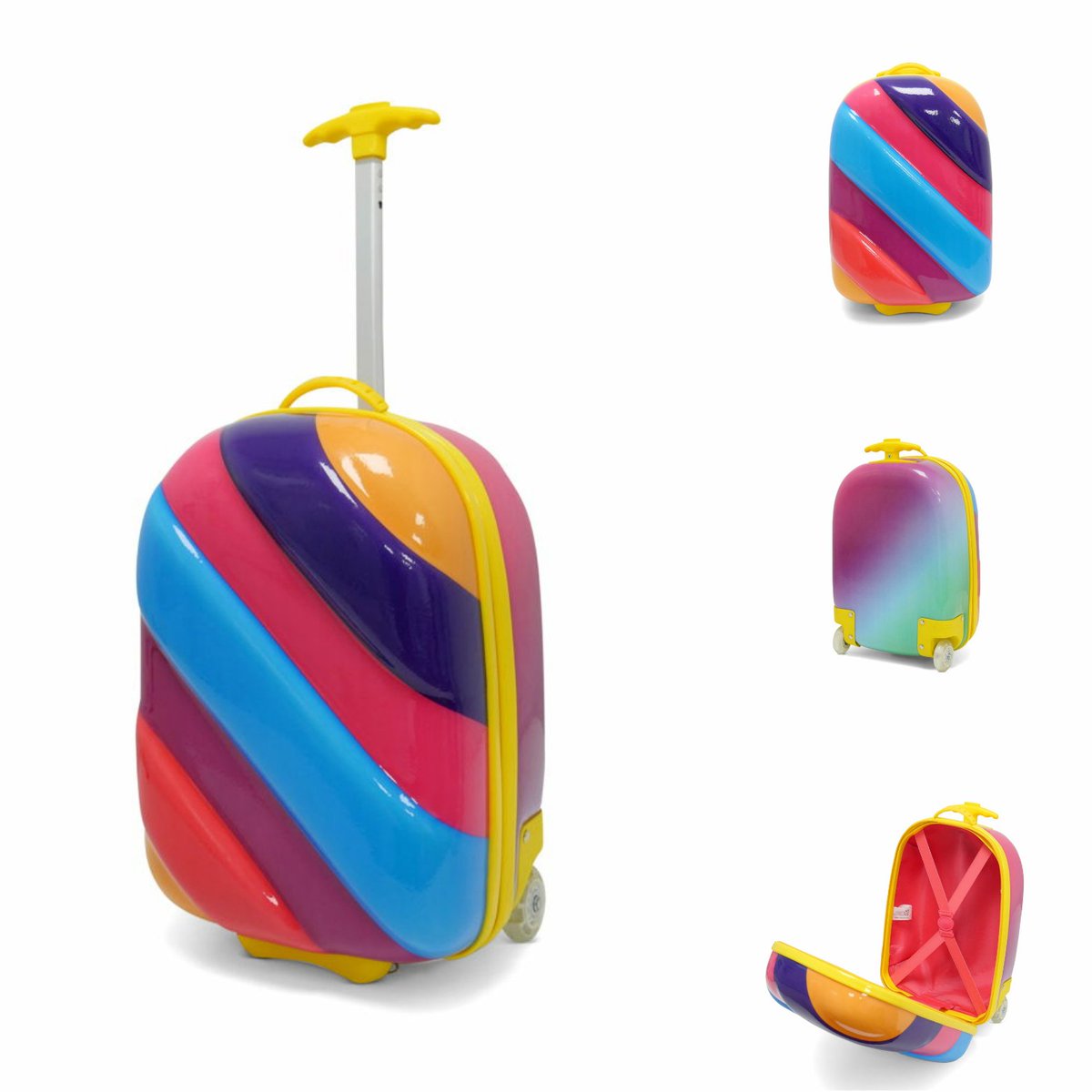 KidsTravel2's tweet photo. Our kids luggage has bright colours &amp; light up wheels. It's perfect for little adventurers.  #kids #luggage #travel https://t.co/56QiNoS0qX https://t.co/Sj4grdiYyK