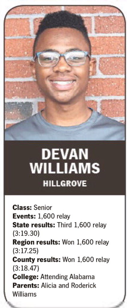 hillgrovesports's tweet image. Congratulations Devan Williams who was named to the @mdjonline All County Team for Track.