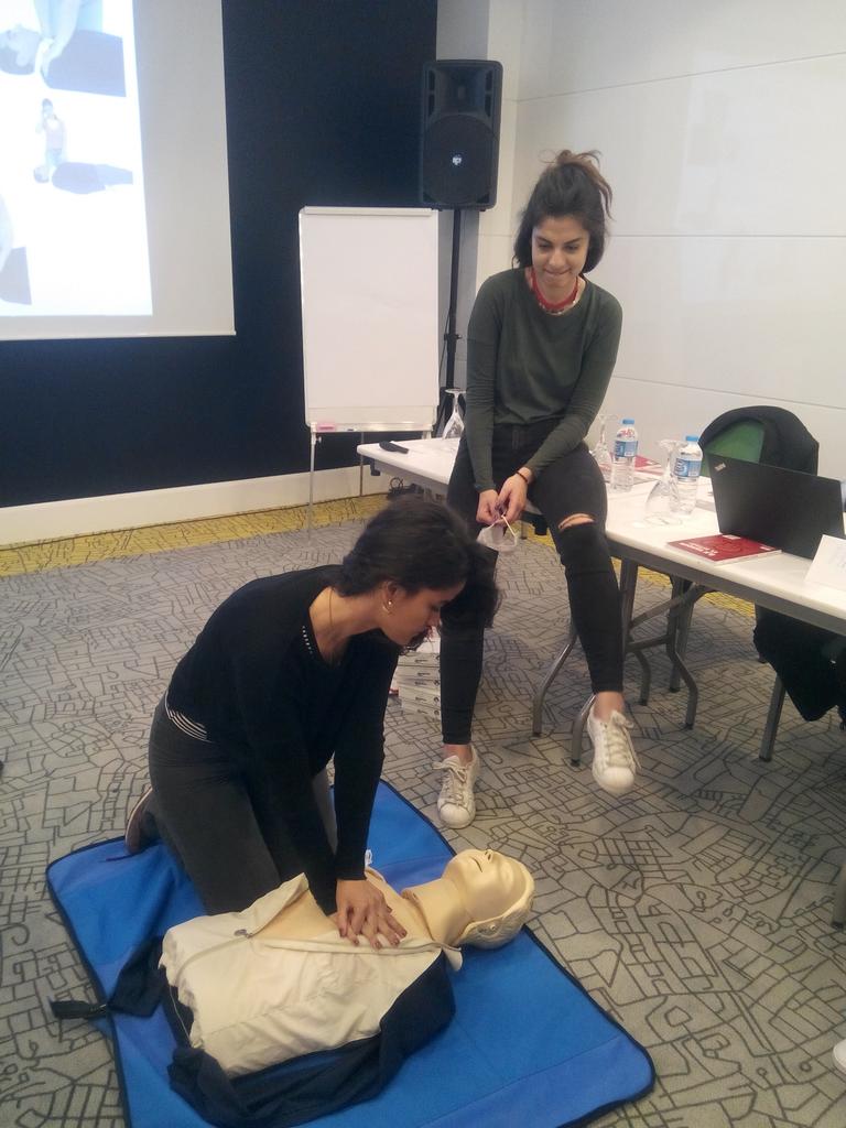elif_elift's tweet photo. .@Refugees Turkey Delegation Members and staff are getting FirstAidTraining from .@RedCrescentTR
#FirstAidSavesLife https://t.co/EnYfnEb3rM