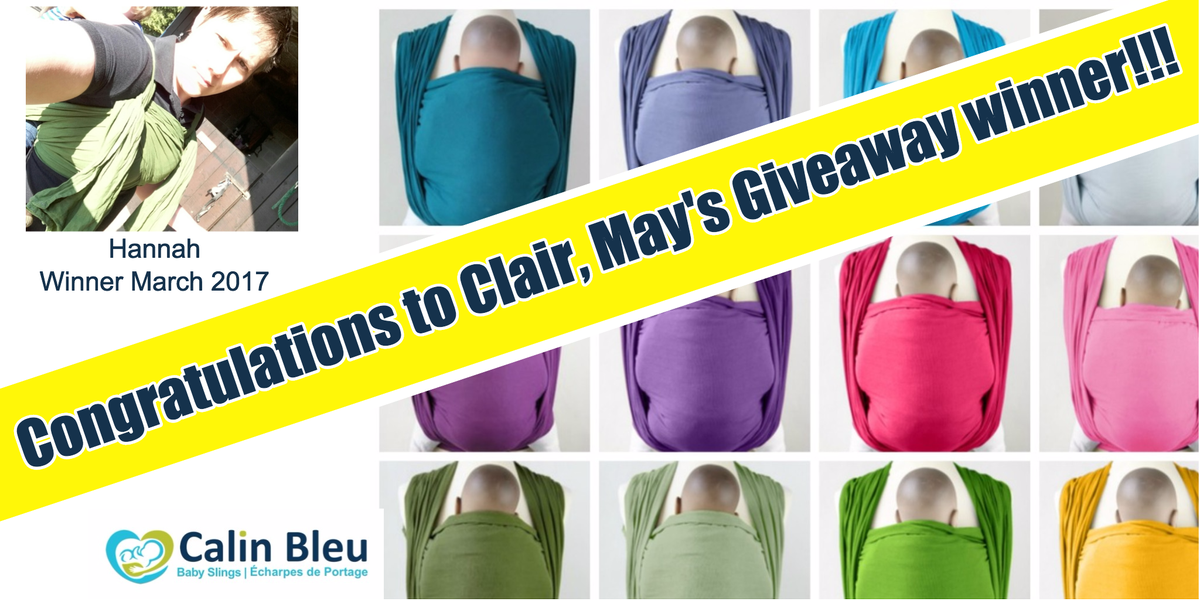 Calinbleuwraps's tweet photo. Congrats Clair! #May #giveaway #winner #babywearing #wrap #summerbabywearing #babywearinginthesun https://t.co/RuppDf51Rd