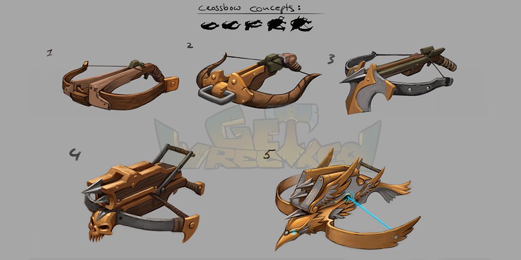 5th and final tier for the Crossbow Concept Art! #indiegame #indiedev #mobilegames