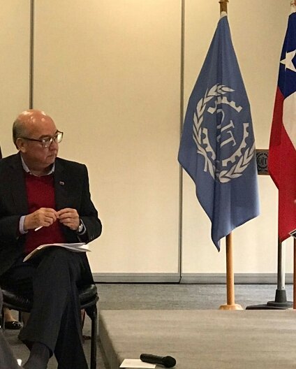 ElChinoNavarro's tweet photo. #31mayo OIT Chile Conf/Global EL FUTURO DEL TRABAJO "Primer impacto 4ta.Revolución Industrial EsLa Destrucción masiva de puestos de trabajo" https://t.co/LQAEdkj5bP